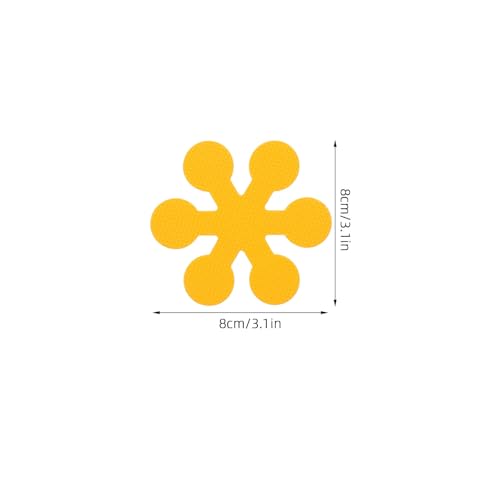 Wakauto 6Pcs Yellow Snowflake Non-Slip Bathtub Stickers 1