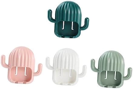 4Pcs Cactus Toothbrush Holder Wall Mounted Organizer 1