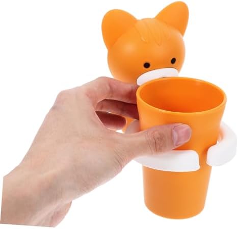 2sets Cartoon Toothbrush Cup Rack Wall Mounted Storage for Bathroom