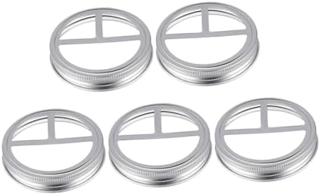 5Pcs Stainless Steel Wide Mouth Jar Lid Toothbrush Holder