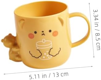 VALICLUD Cartoon Toothbrush Cup with Handle
