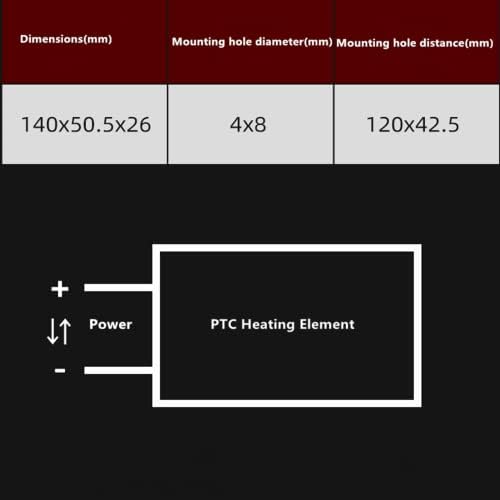 LiebeWH PTC Ceramic Air Heater 500W 110V