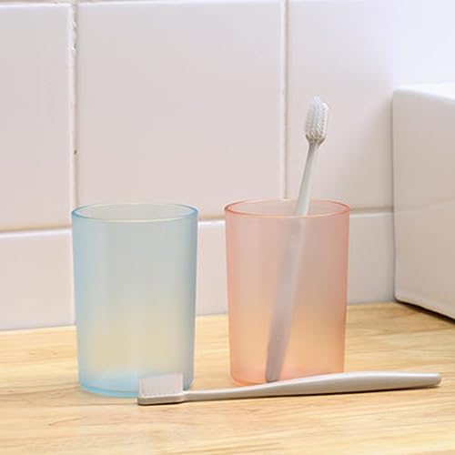 OUNONA Transparent Toothbrush Cup with Holder