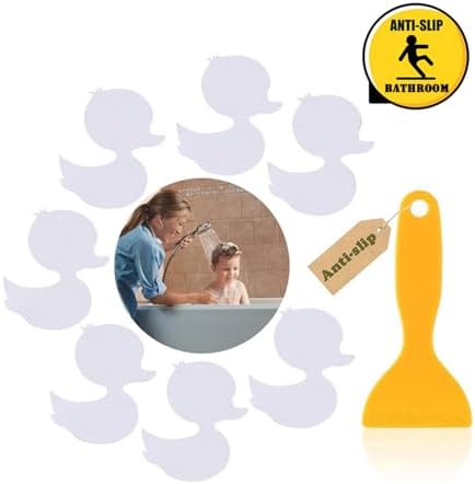 Jesscasday 12pcs Anti-Slip Bathtub Duck Stickers