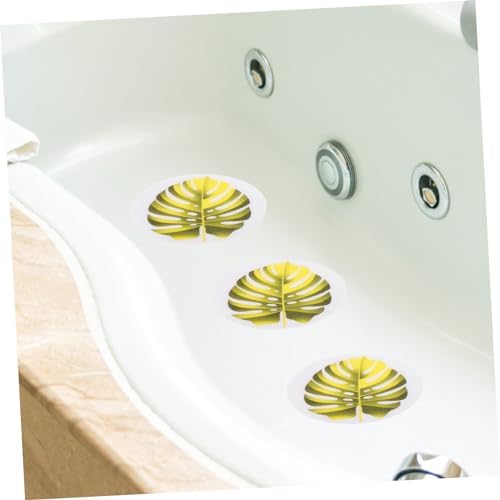 Labrimp 1 Set Leaf Shaped Bathtub Non-Slip Stickers