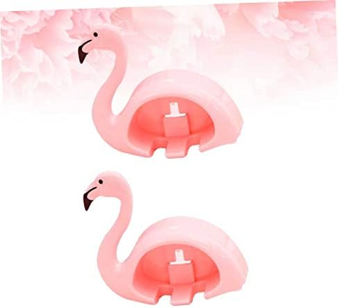BEBEMOKO 2pcs Flamingo Toothbrush Holder