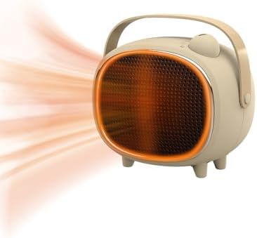 NamUla Fast Heating Desk Space Heater - Safe Quiet 500W1000W PTC Ceramic Fan