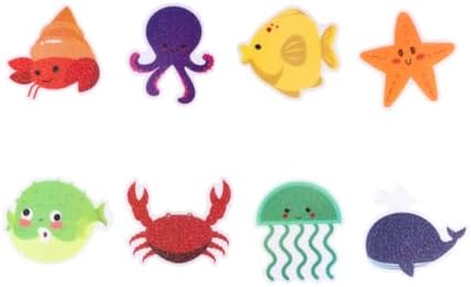 PRETYZOOM Cartoon Sea Creature Bathtub Stickers