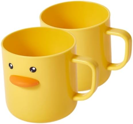 HOLIDYOYO 2pcs Cartoon Toothbrush Cups with Handle for Boys and Girls