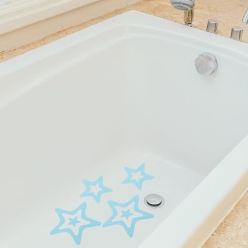 LUOZZY 12PCS Non-Slip Bathtub Stickers with Star Design