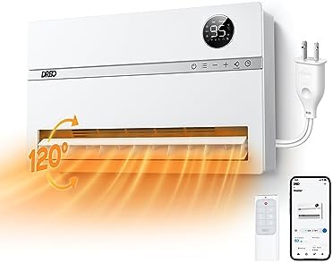 Dreo Smart Wall-Mounted Heater with Oscillation and Voice Control