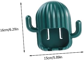 4Pcs Cactus Toothbrush Holder Wall Mounted Organizer 1