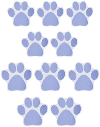 Non Slip Paw Print Bath Stickers 10PCS Purple