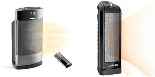 Lasko Ellipse Ceramic Tabletop Heater with Oscillating Heat and Safety Features