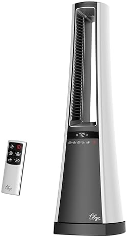 Lasko Bladeless Tower Space Heater 27 1500W Silver