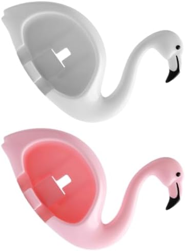 LIFKOME Flamingo Wall Mounted Toothbrush Holder 2pcs
