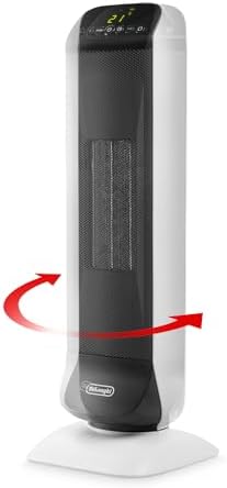 DeLonghi 1500W Ceramic Digital Tower Heater with Remote and ECO Function