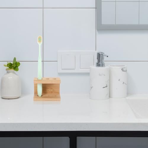Alipis Bamboo Toothbrush Holder Pen Display Stand