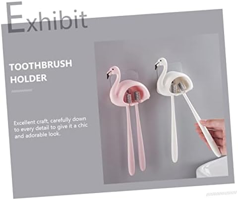 LIFKOME Flamingo Toothbrush Holder Wall Mount