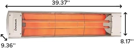 4000 Watt Electric Infrared Heater with Stainless Steel Finish