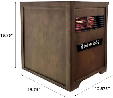 Country Living Infrared Space Heater with LED Touchscreen and Remote Control