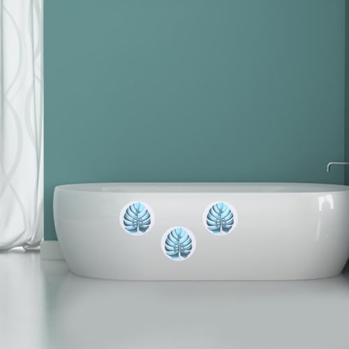 Ciieeo Non-Slip Bathtub Stickers with Green Leaf Design
