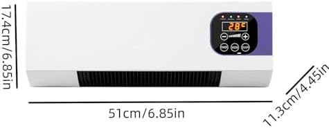 Smart Wall Heater 1500W Remote Control Fast Heating for Bedroom and Bathroom