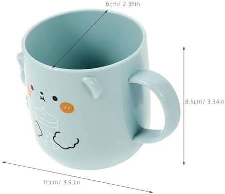 Cute Cartoon Plastic Toothbrush Cups 2 Pcs Reusable