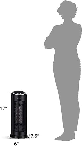 COSTWAY 1500W Oscillating Infrared Heater with Remote and Timer 1
