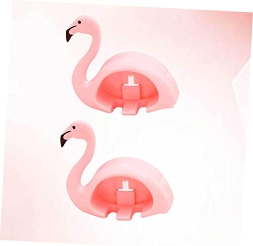 Cute Pink Flamingo Toothbrush Holder Suction Cup Wall Mount