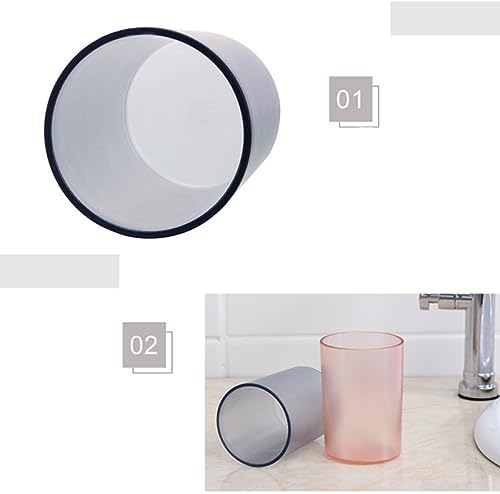 OUNONA Transparent Toothbrush Cup with Holder
