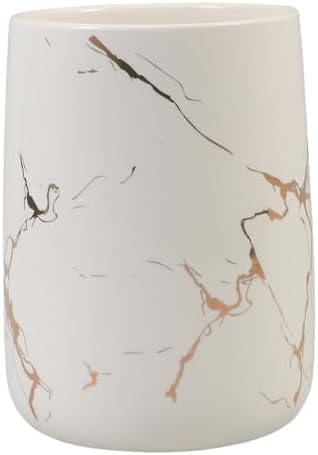 Ciieeo Ceramic Toothbrush Holder with Marbling Pattern