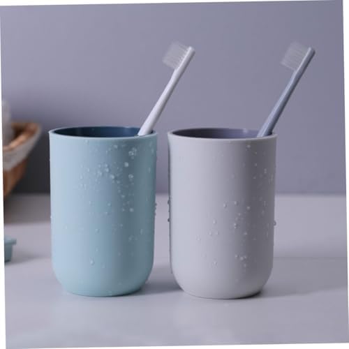 4pcs Couples Toothbrush Holder Bathroom Cups Plastic Tumbler Holder for Washstand