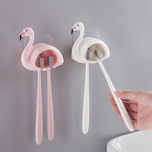 PRETYZOOM 2Pcs Wall Mounted Toothbrush Holder