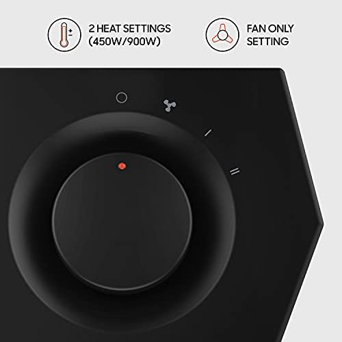 Sharper Image RISE 12H Small Tower Heater - Black