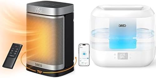 Dreo Indoor Space Heater with 70 Oscillation and Humidifier