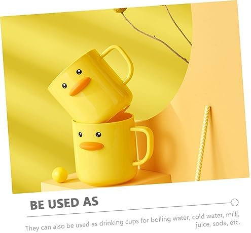 IMIKEYA Toothbrush Holder Duck Shape 350ml Plastic Cup