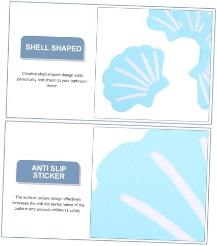 MAGICLULU 12Pcs Shell Shaped Non-Slip Bathroom Decals 1