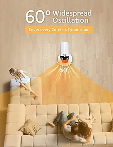 Breezewell 32 Inch Ceramic Space Heater with Oscillation and Adjustable Thermostat