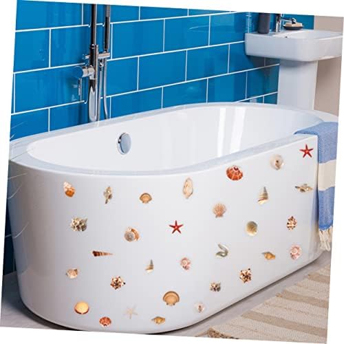 Cabilock 6-Sheet Anti-Slip Seashell Bathtub Decals