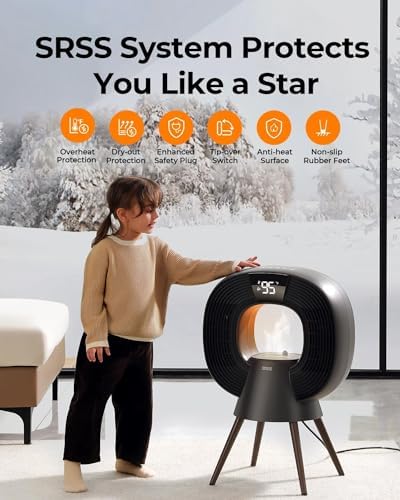 GaRcan Space Heater Humidifier Combo with Night Light