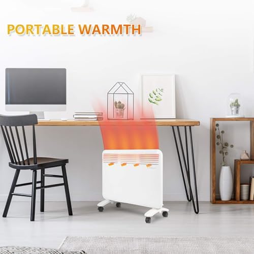 1000W Quiet Convection Heater Under Desk
