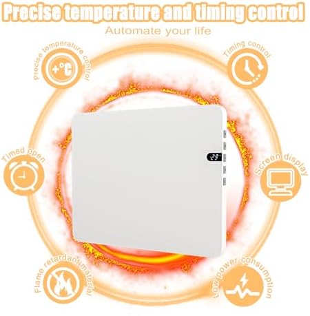 AHDFY Quiet Electric Wall Heater with Convection Technology