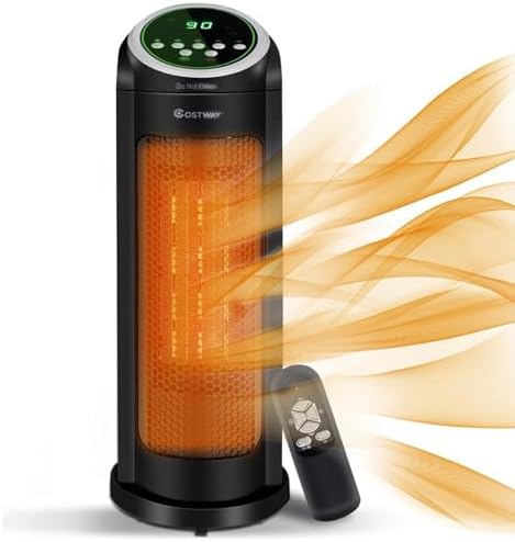 COSTWAY 1500W Oscillating Infrared Heater with Remote and Timer 1