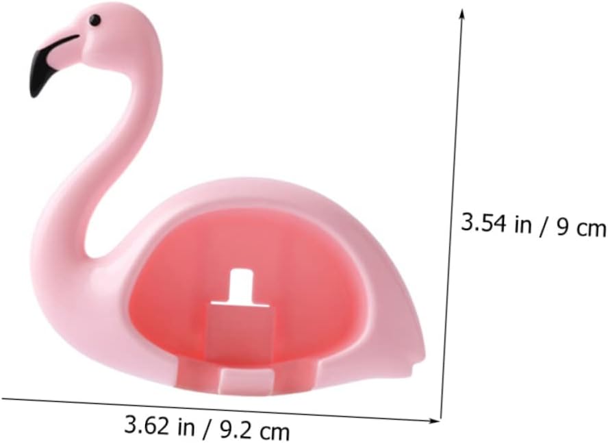 2Pcs Flamingo Wall Mounted Toothbrush Holder for Bathroom 1