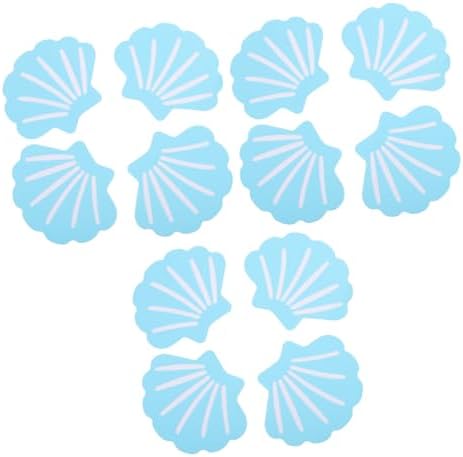 MUCKLILY 12Pcs Shell Shape Non-Slip Bathtub Stickers