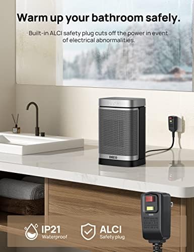 Dreo Wall Heater for Bathroom 1500W Smart Space Heater with ALCI Plug