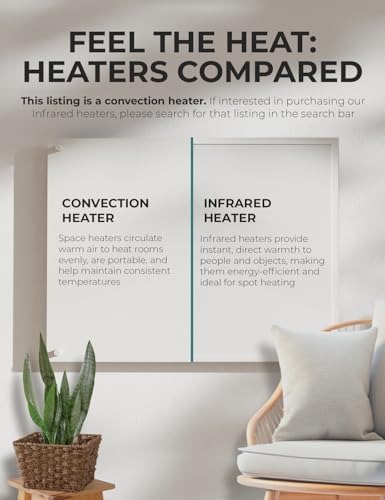 EconoHome Wall Mount Space Heater Panel with Thermostat