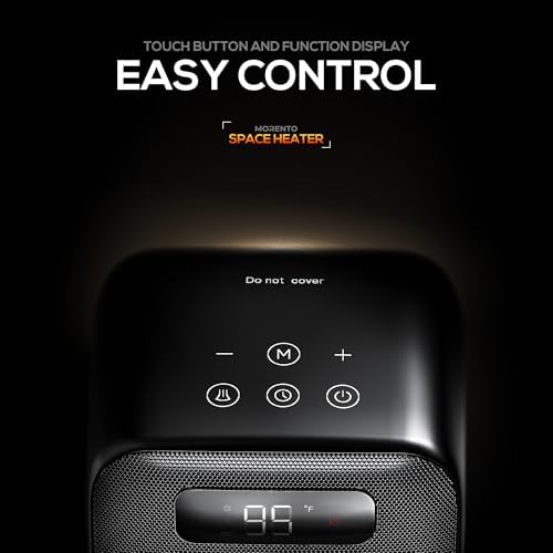 MORENTO 1500W Electric Space Heater with Fan Thermostat