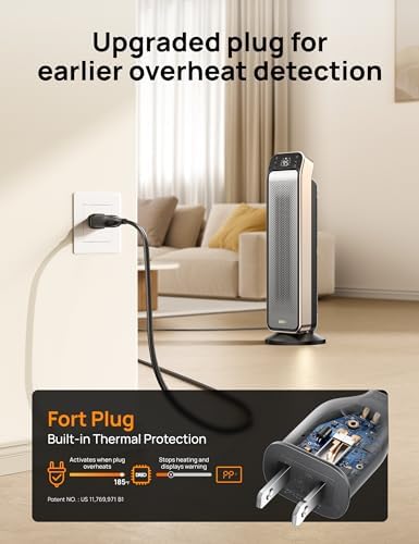 Dreo Space Heater with Safety Plug and Quiet Operation